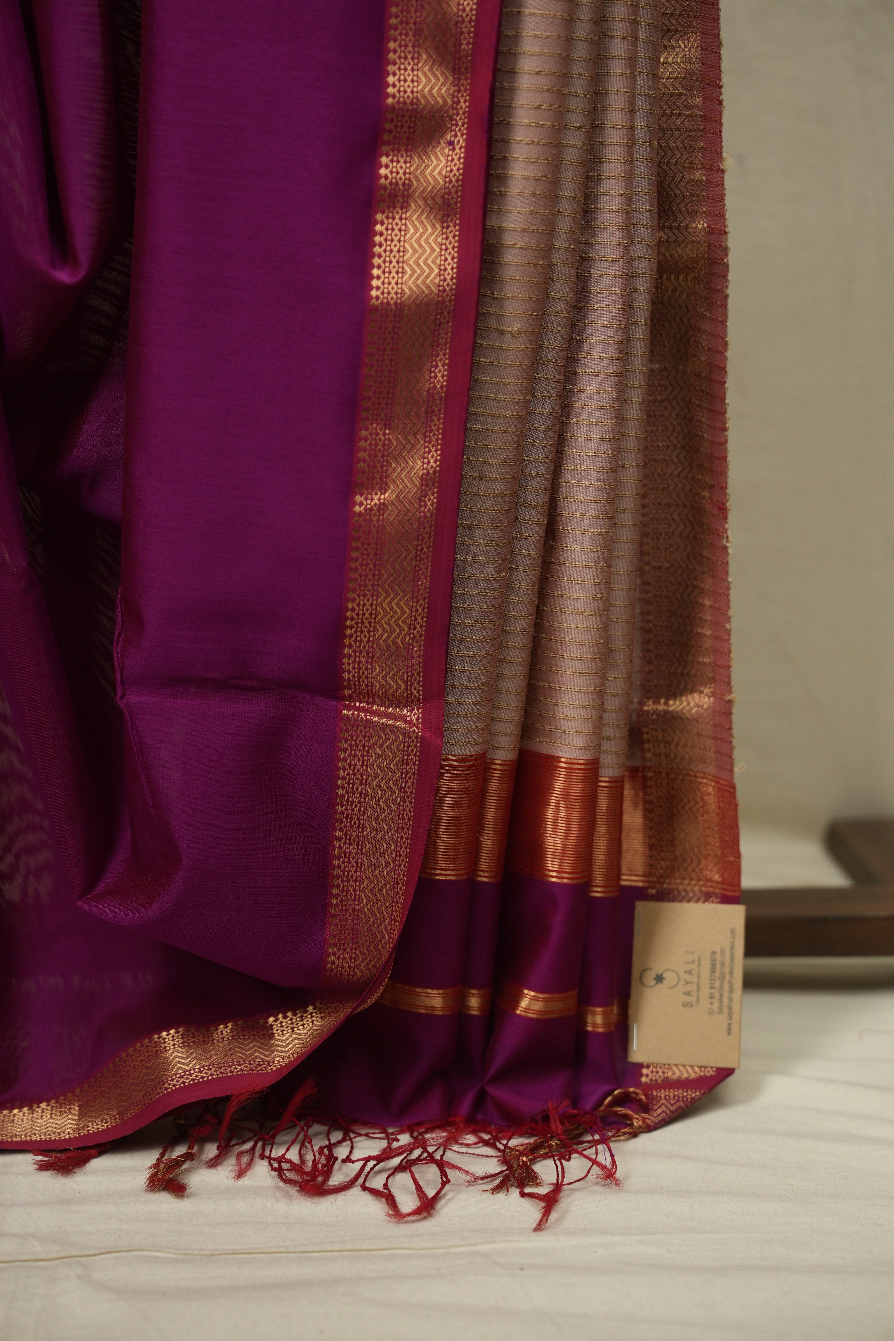 Magenta Maheshwari Saree- SRMMS1352