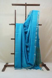 Blue Tussar Silk Saree - SRBTSS1346