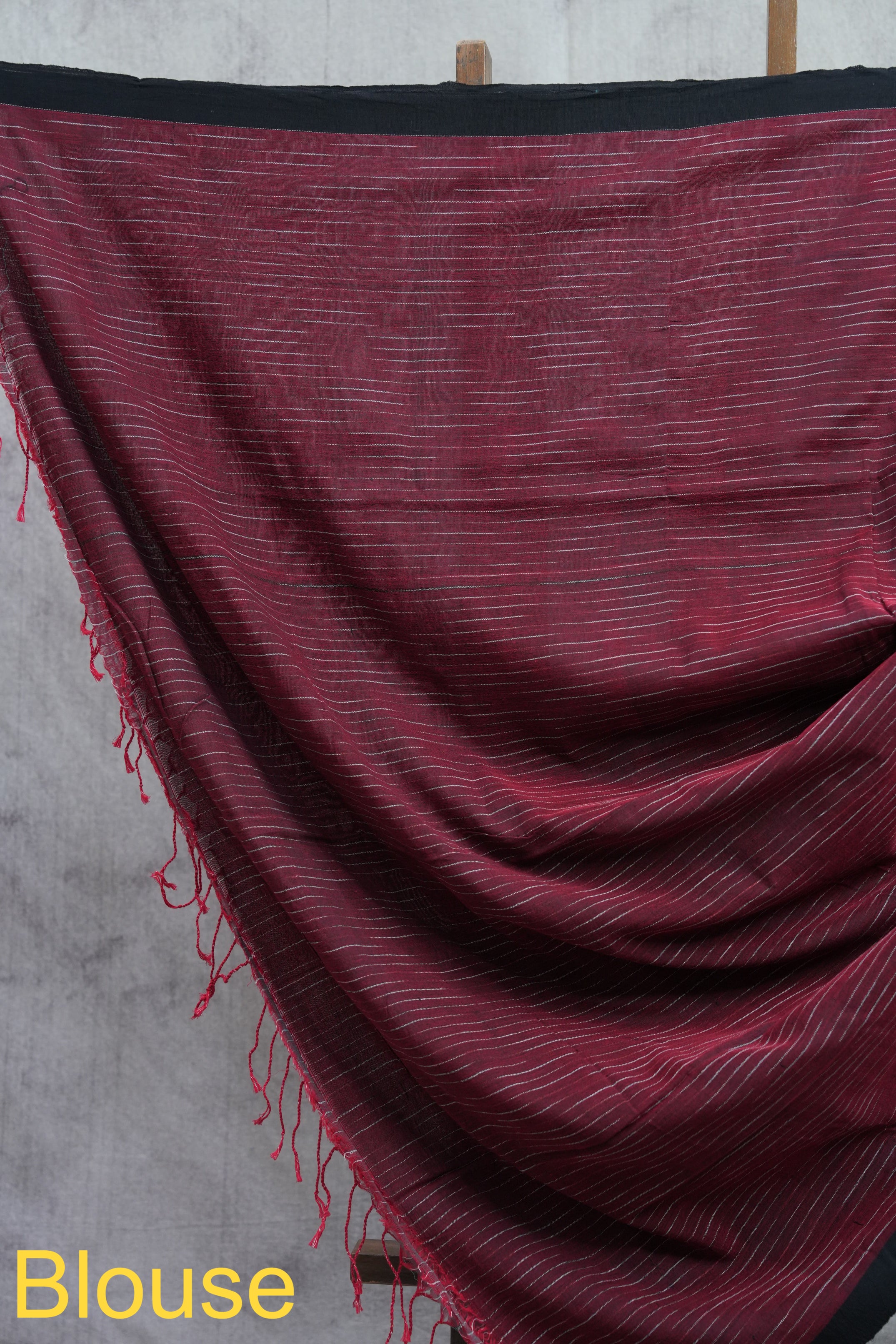 Maroon Bengal Mul Cotton Saree - SRMBMCS12