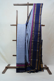 Grey Kanjivaram Silk Saree - SRGKSS864