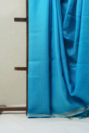 Blue Tussar Silk Saree - SRBTSS1346