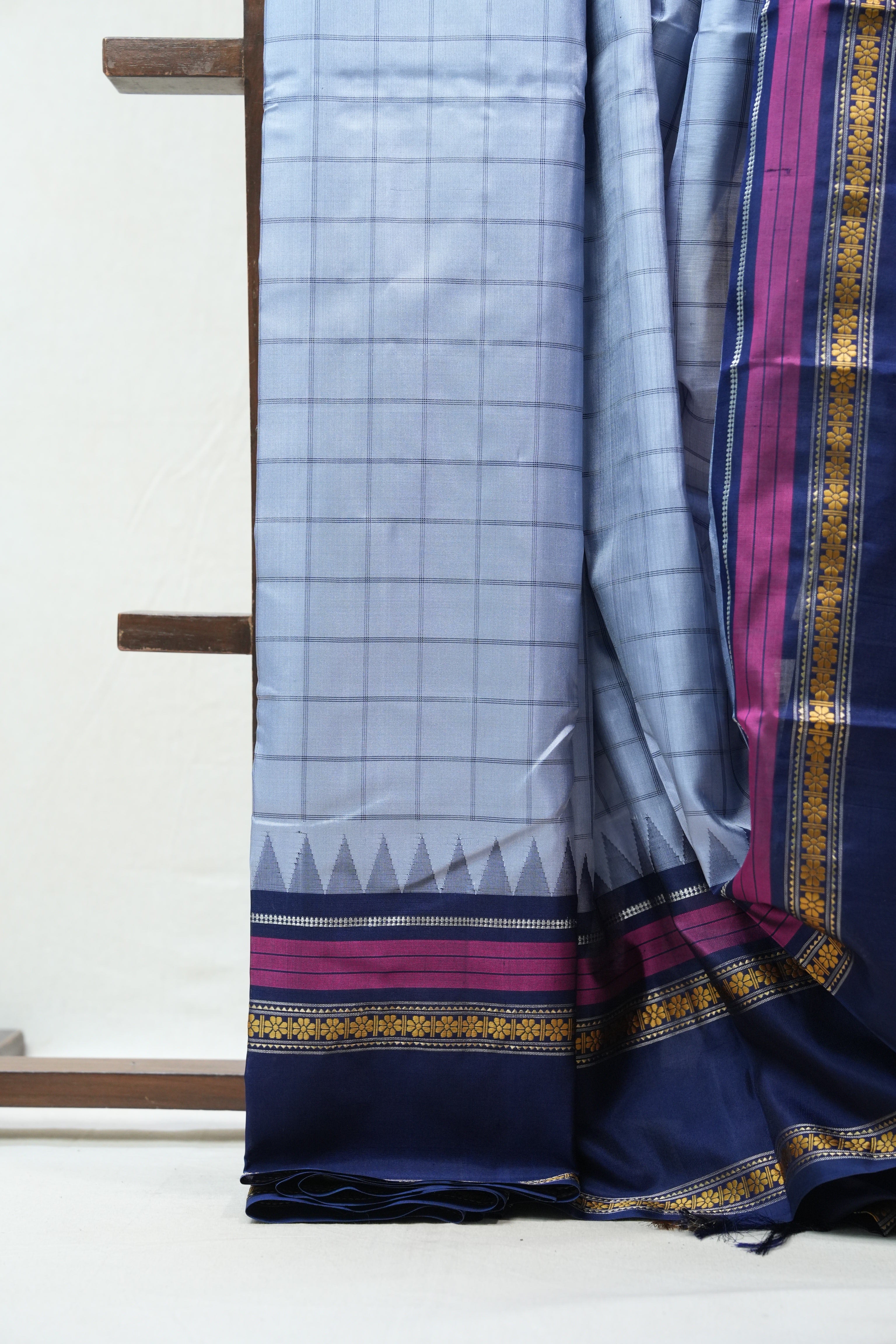 Grey Kanjivaram Silk Saree - SRGKSS864
