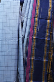 Grey Kanjivaram Silk Saree - SRGKSS864