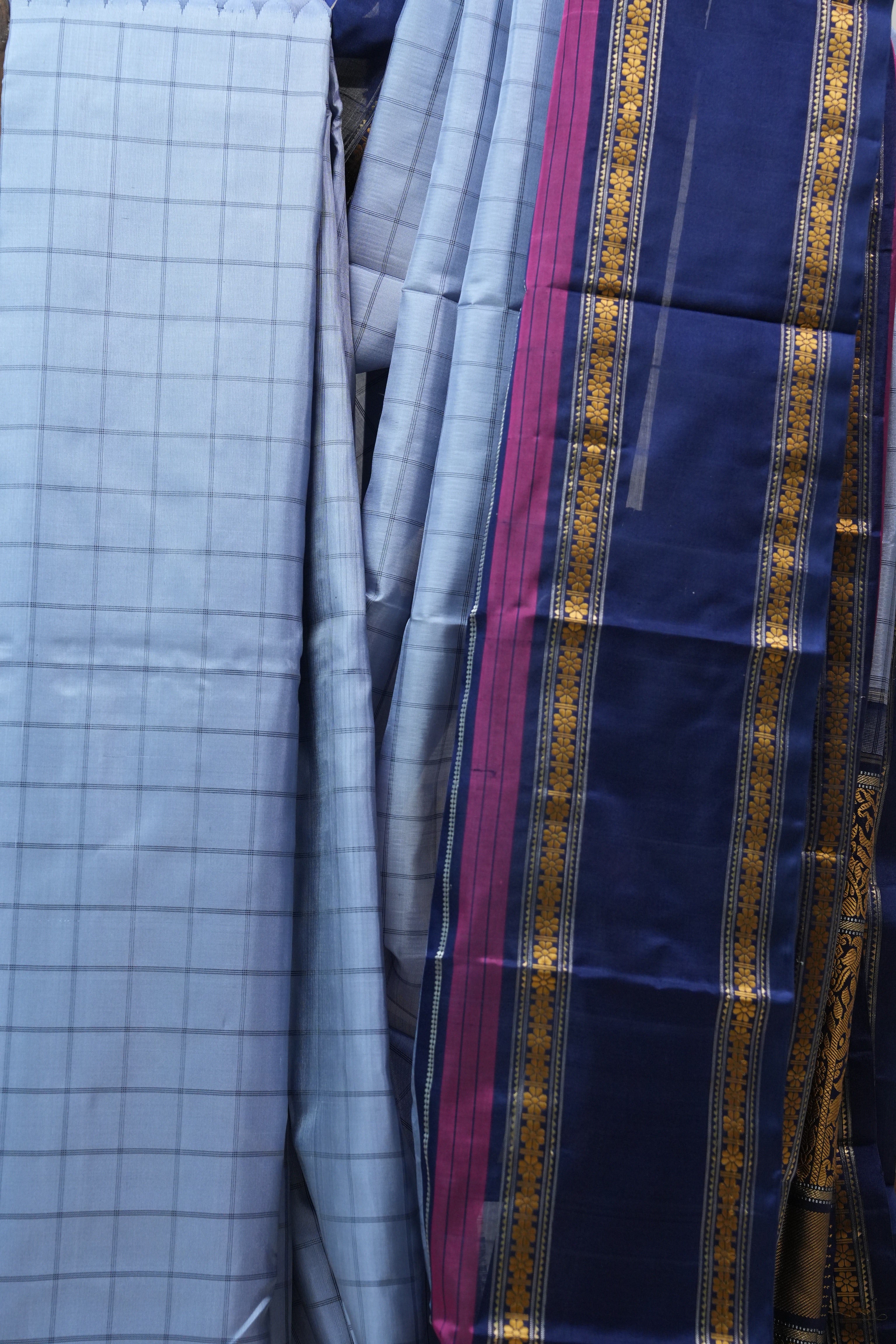 Grey Kanjivaram Silk Saree - SRGKSS864