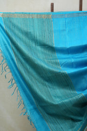 Blue Tussar Silk Saree - SRBTSS1346
