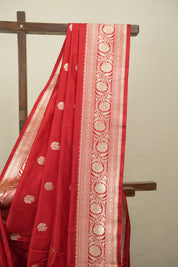 Red Banarasi Silk Saree - SRRBSS960