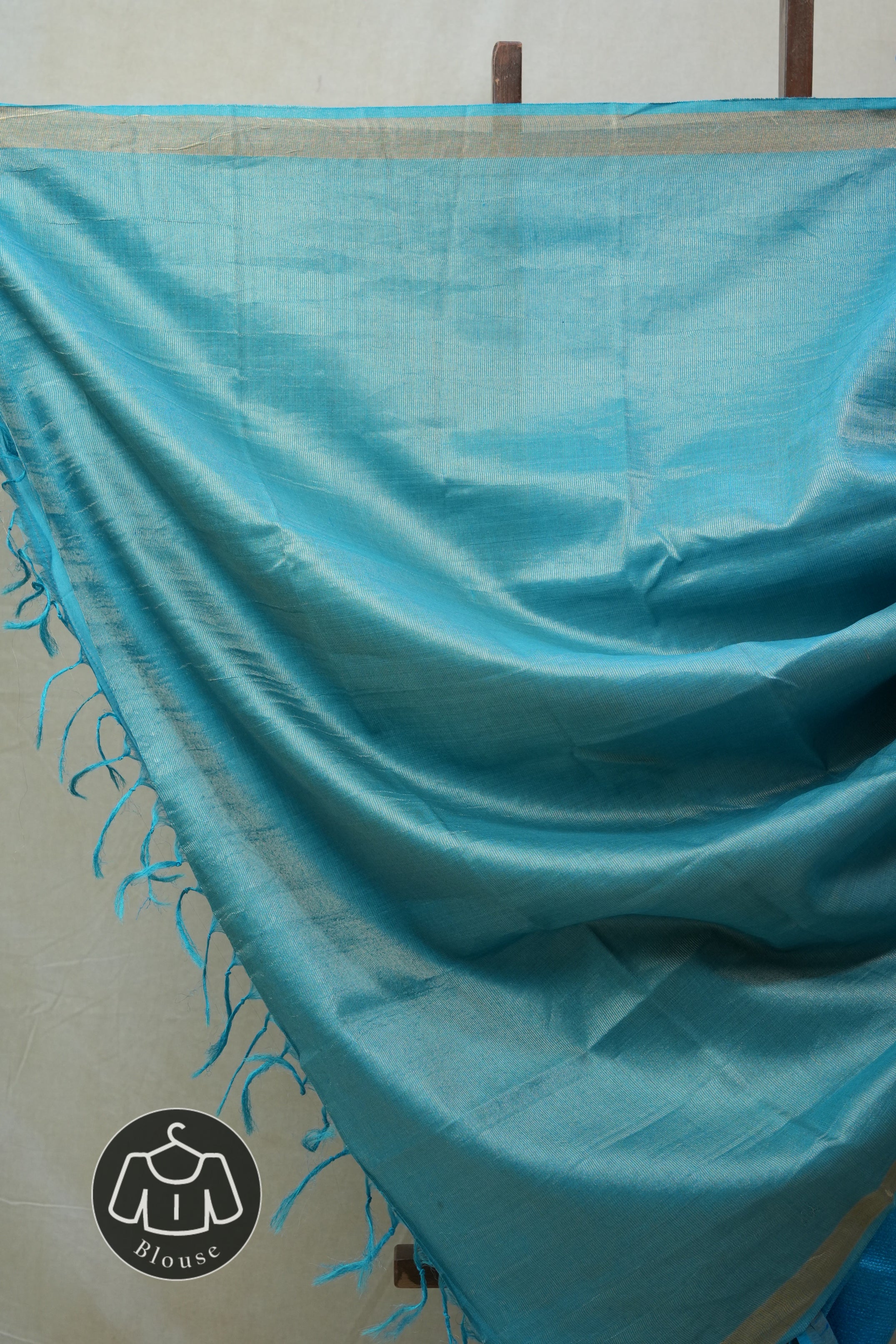 Blue Tussar Silk Saree - SRBTSS1346