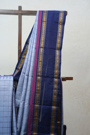 Grey Kanjivaram Silk Saree - SRGKSS864
