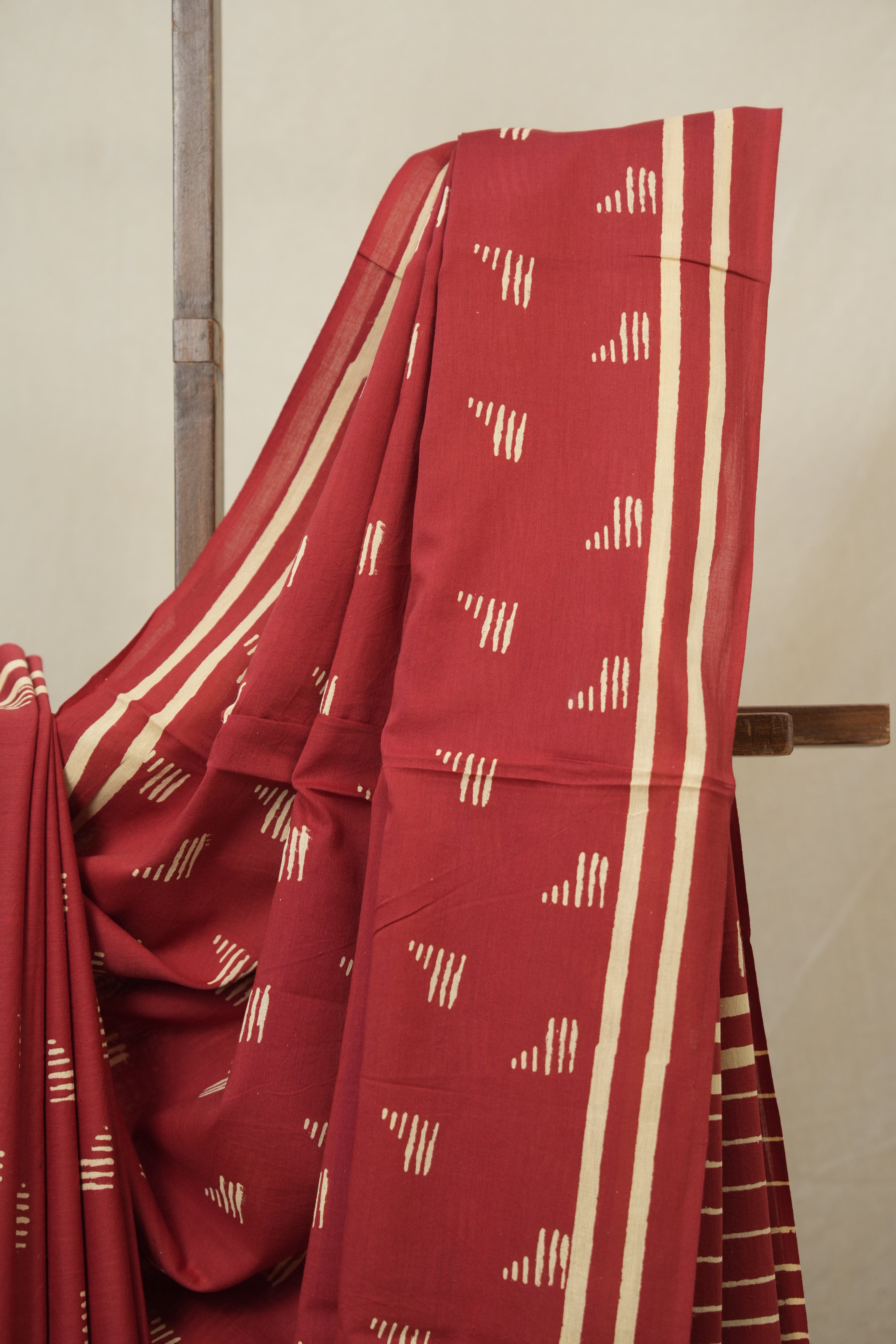 Maroon HBP Cotton Saree - SRMCS3282