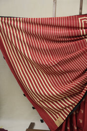 Maroon HBP Cotton Saree - SRMCS3282