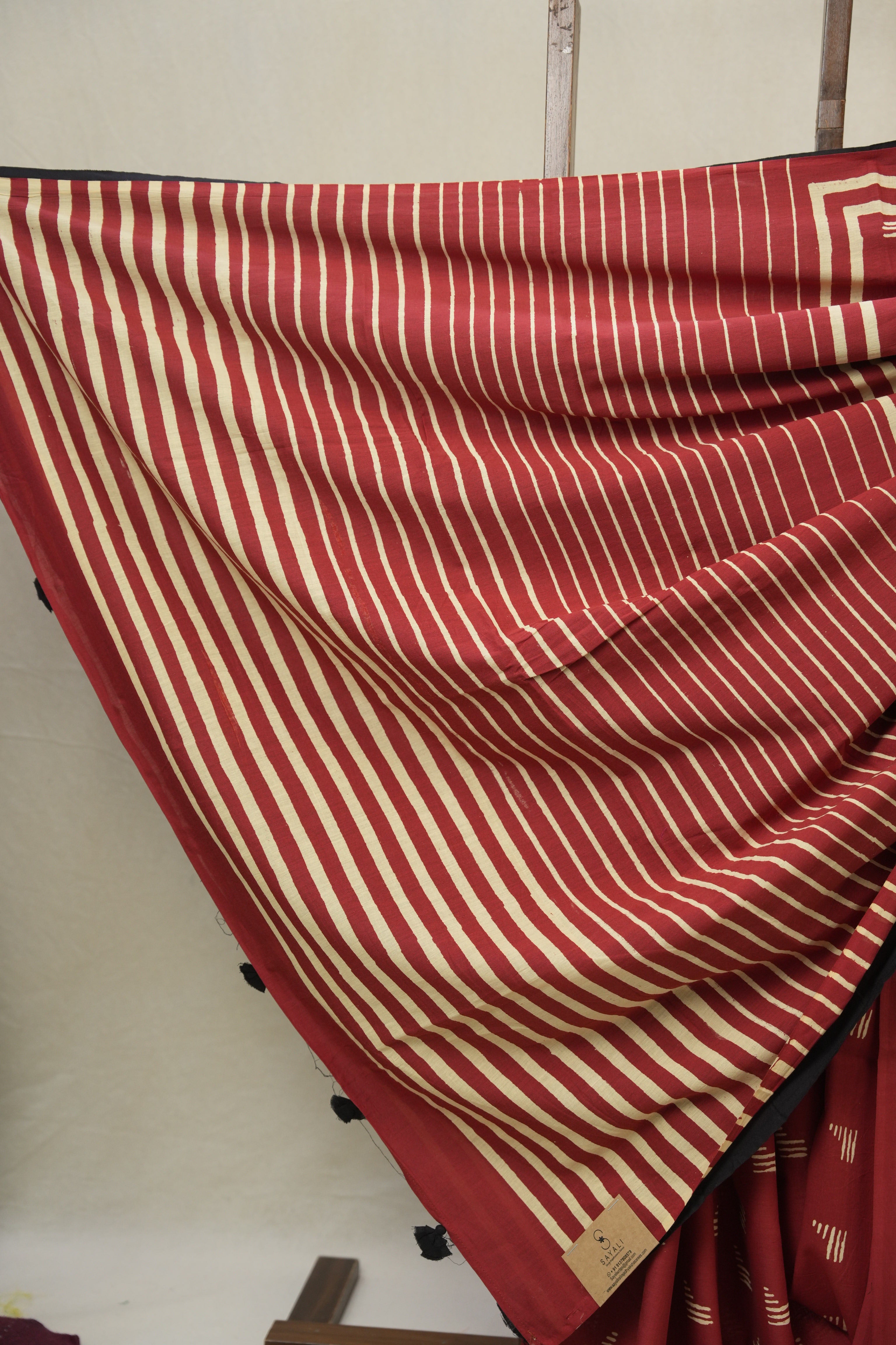 Maroon HBP Cotton Saree - SRMCS3282