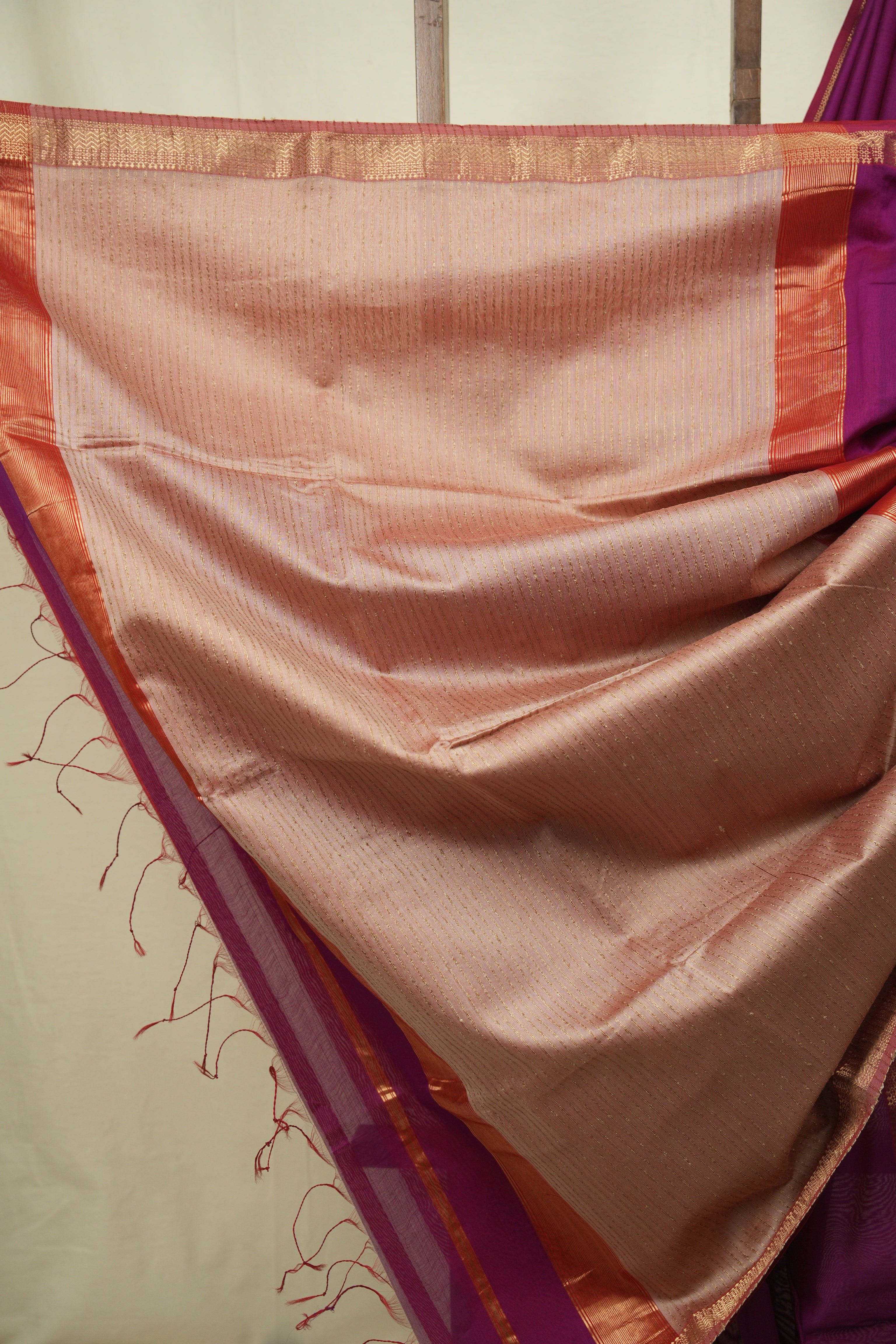 Magenta Maheshwari Saree- SRMMS1352