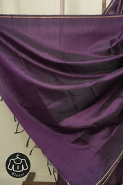 Deep Purple Raw Silk Saree - SRDPRSS1029