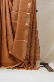 Orange Tussar Silk Saree - SROTSS1342