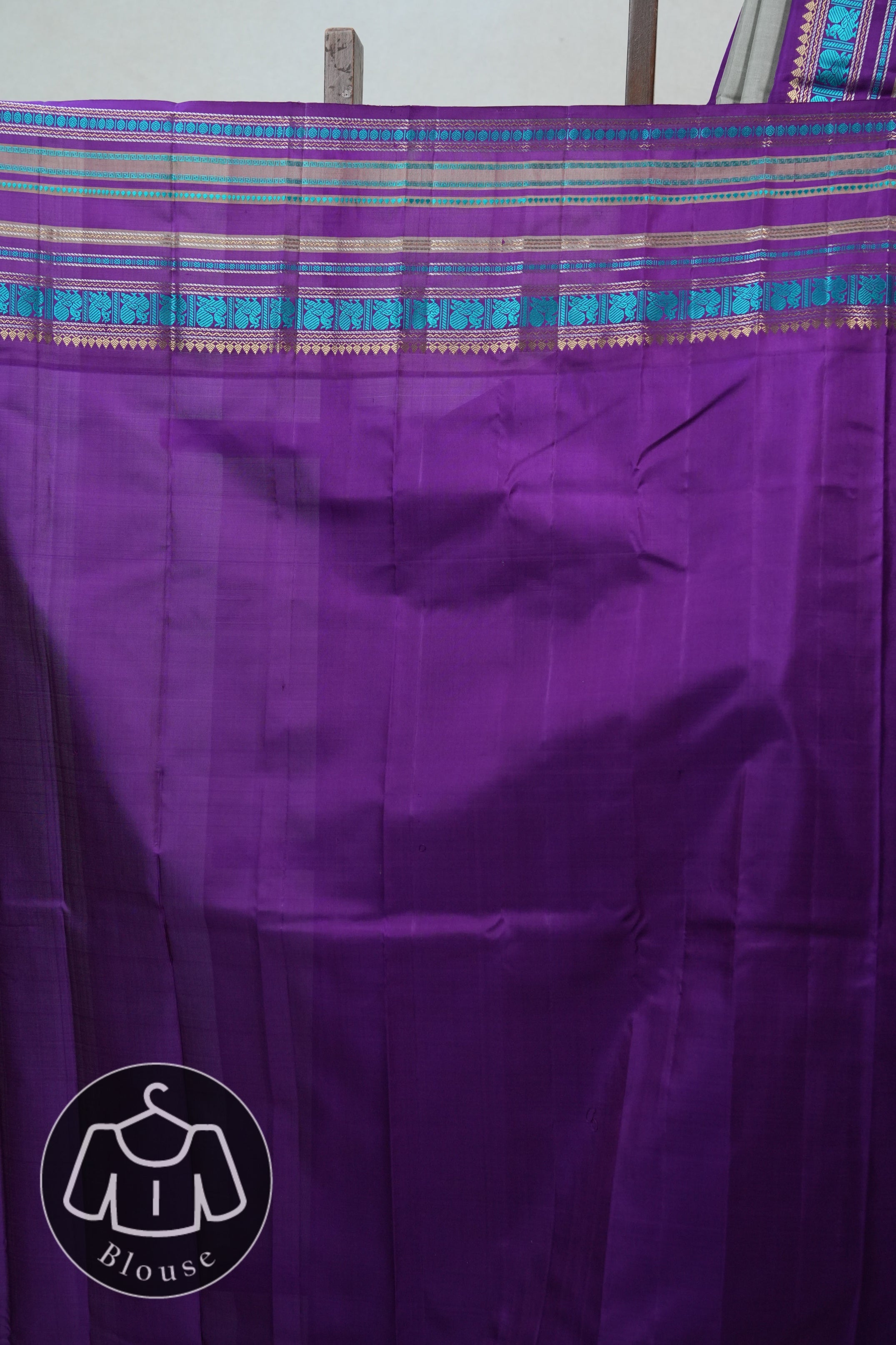 Ash Grey Kanjeevaram Silk Saree - SRAGKSS870