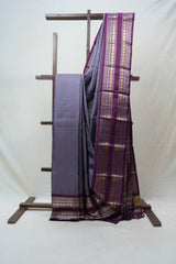 Grey Kanjivaram Silk Saree - SRGKSS868
