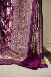 Magenta Banarasi Silk Saree - SRMBSS961