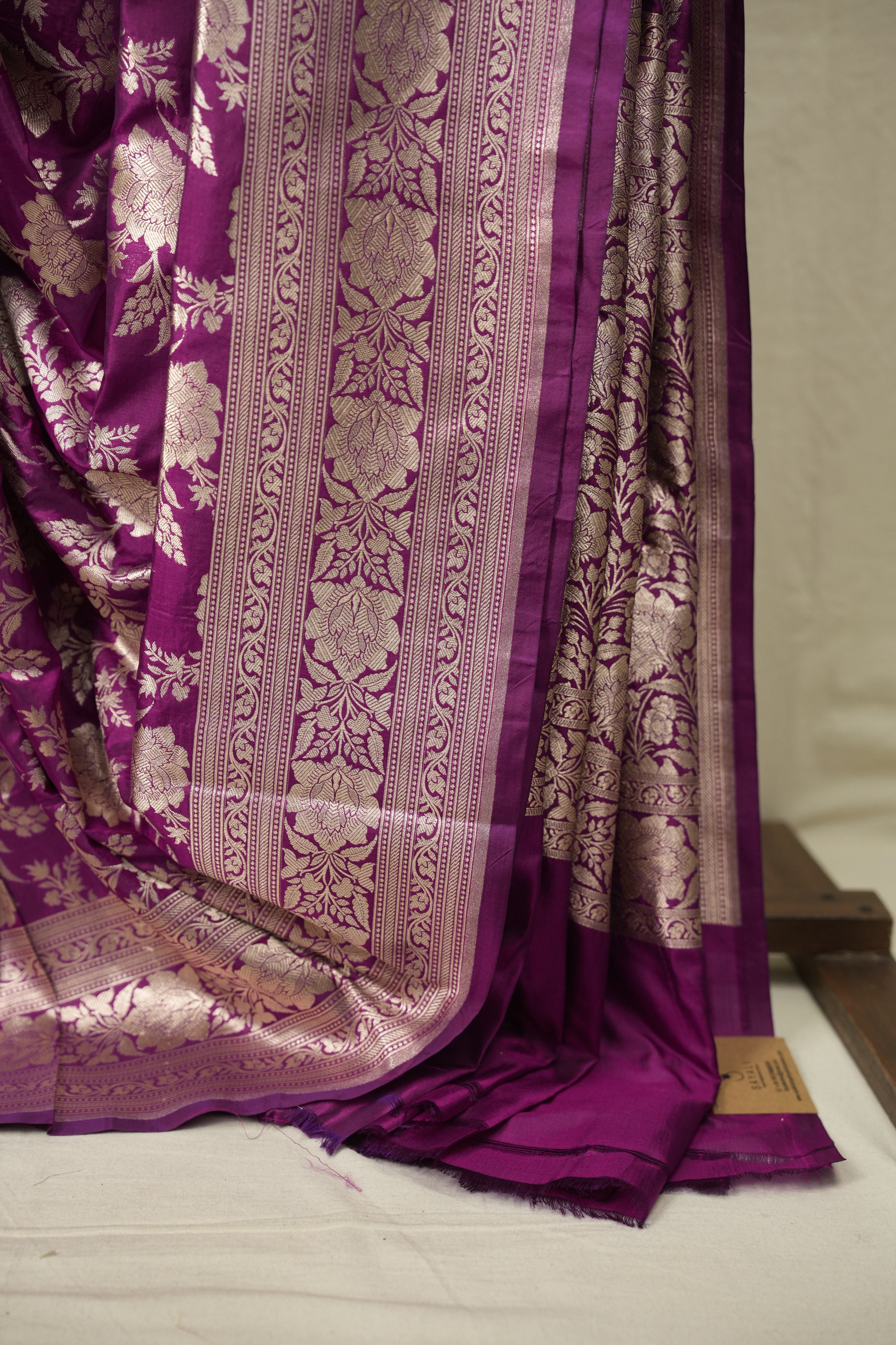 Magenta Banarasi Silk Saree - SRMBSS961