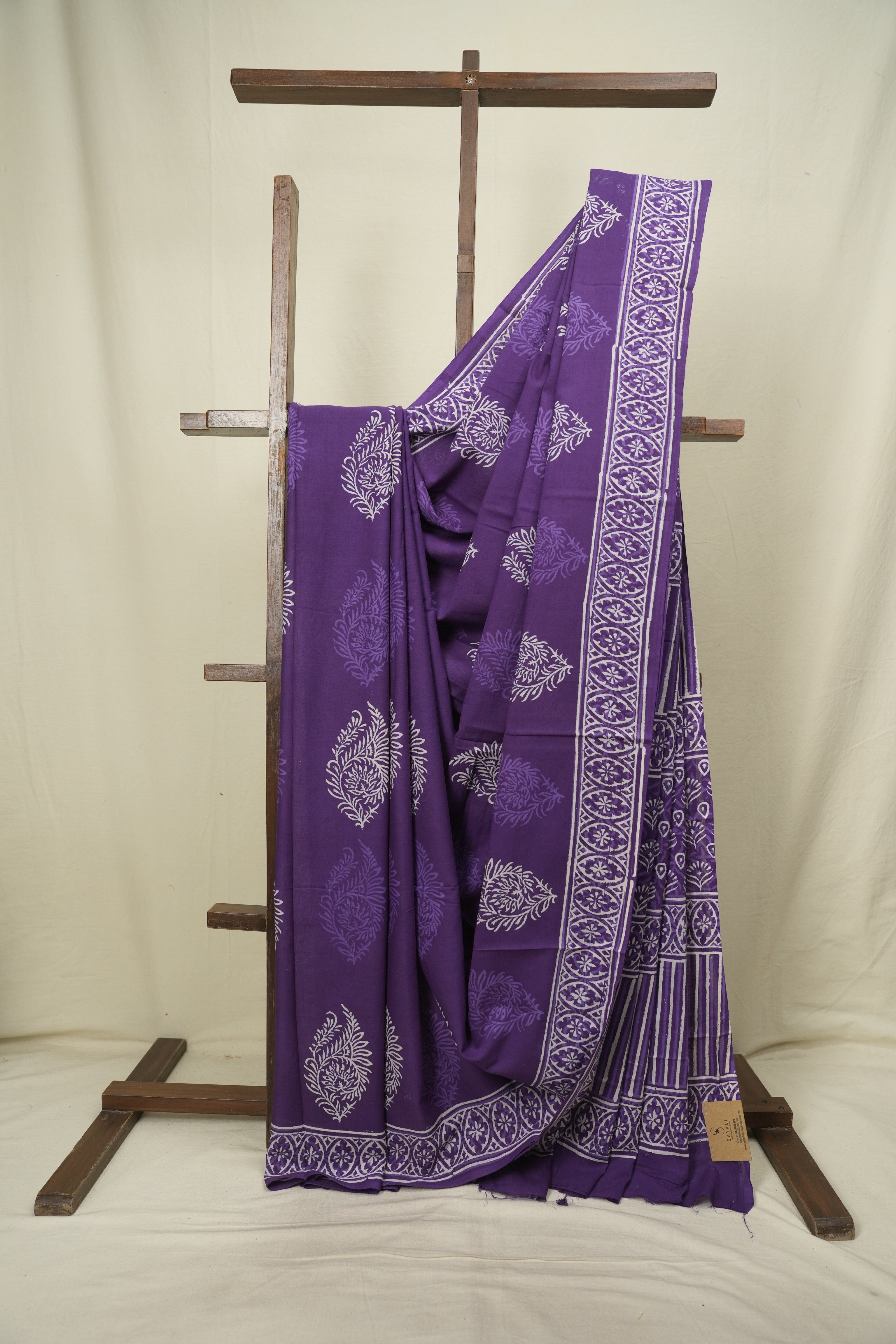 Purple HBP Cotton Saree - SRPCS3643