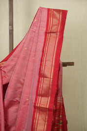 Pestle Red Silk Paithani Saree - SRPRSPS801