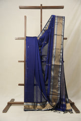 Royal Blue Maheshwari Saree - SRRBMS795