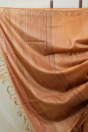 Orange Tussar Silk Saree - SROTSS1342