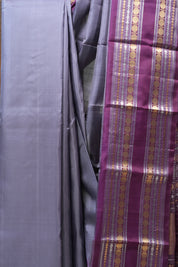 Grey Kanjeevaram Silk Saree - SRGKSS868