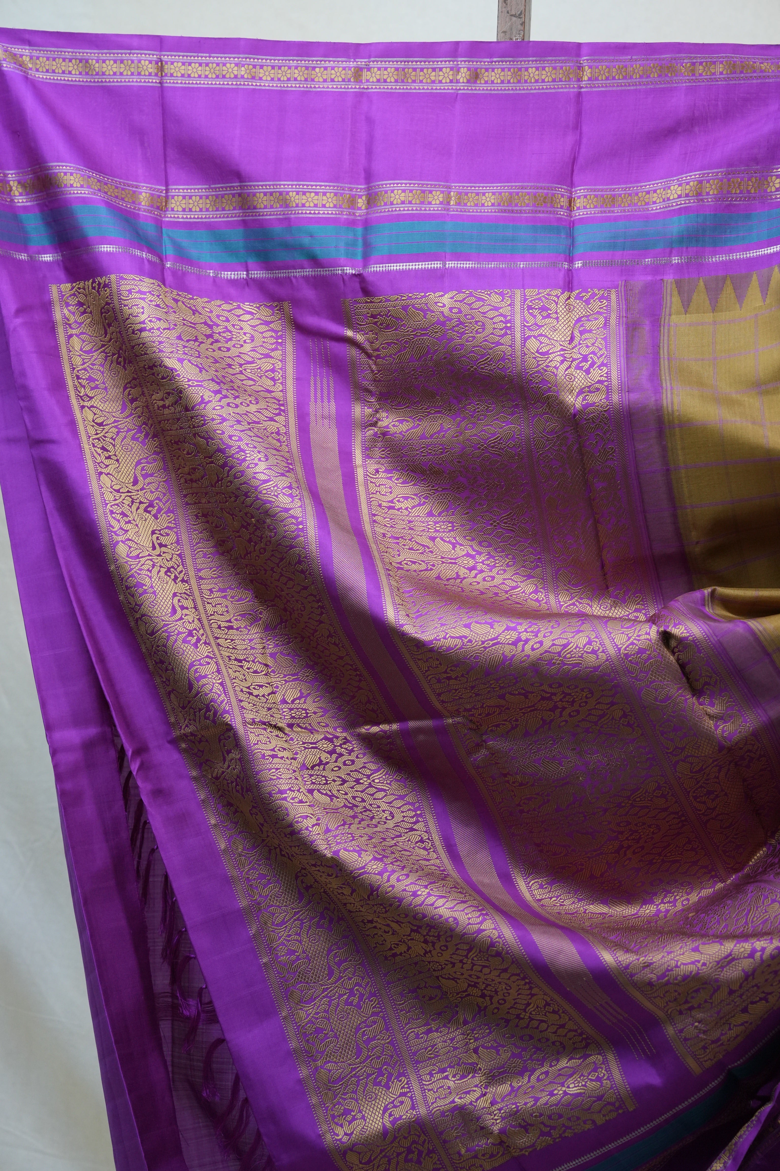 Moss Green Kanjeevaram Silk Saree - SRMGKSS865