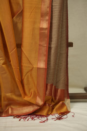 Yellow Maheshwari Saree- SRYMS1353