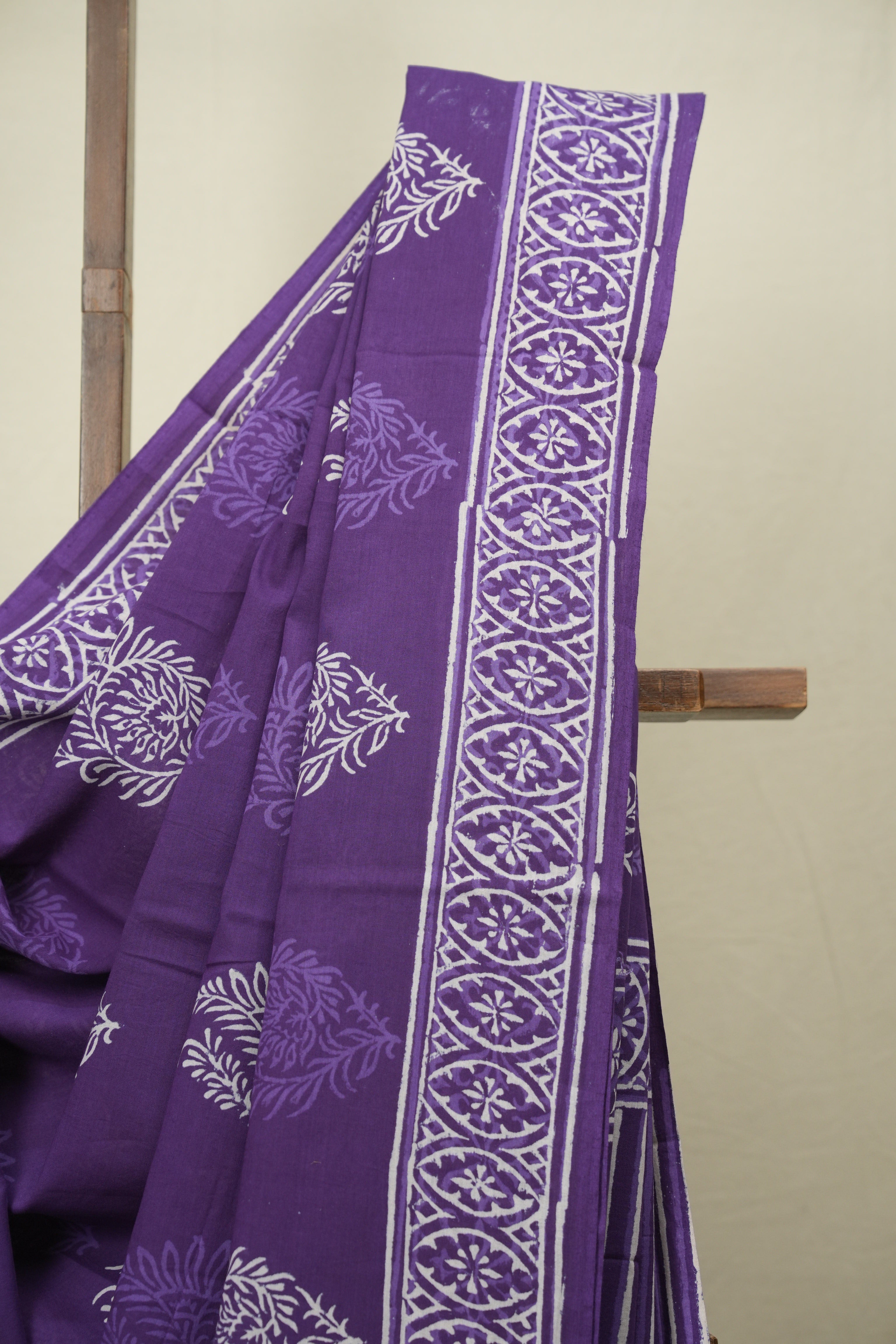 Purple HBP Cotton Saree - SRPCS3643