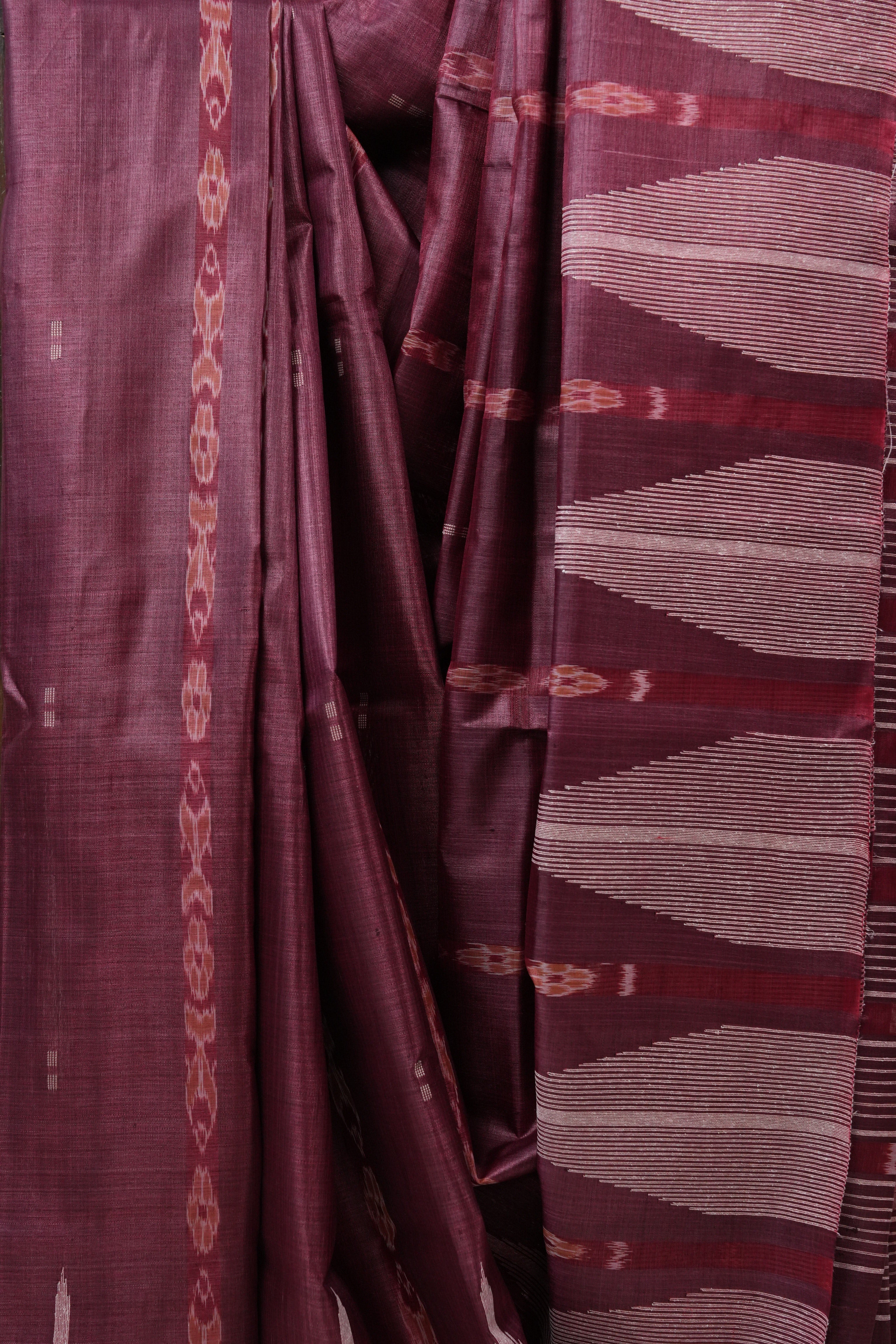 Onion Pink Tussar Silk Saree - SROPTSS1306
