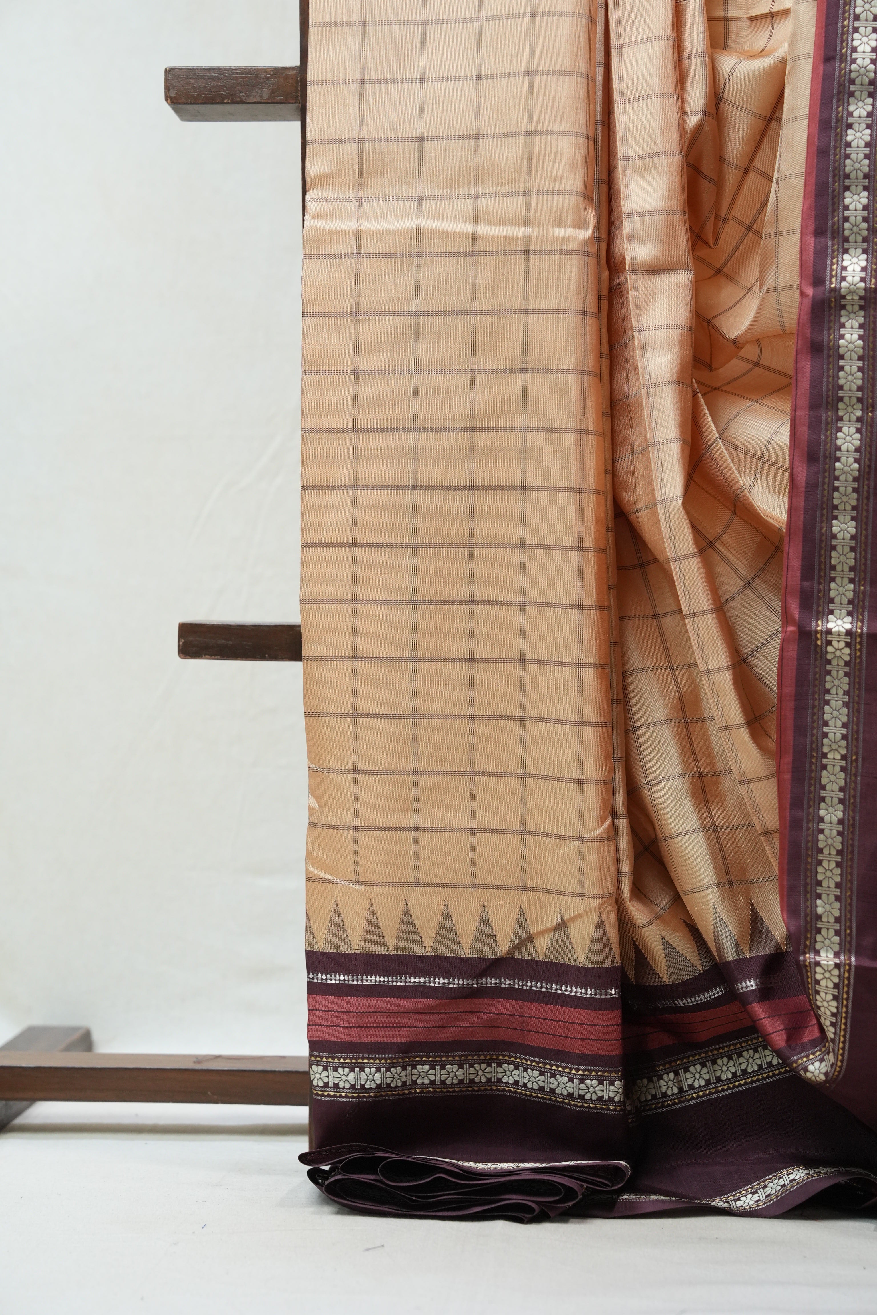 Cream Kanjeevaram Silk Saree - SRCKSS859