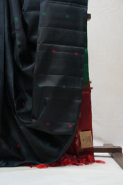 Black Kanjeevaram Silk Saree - SRBKSS882