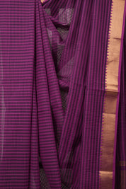 Purple Mangalgiri Cotton Saree - SRPMCS043