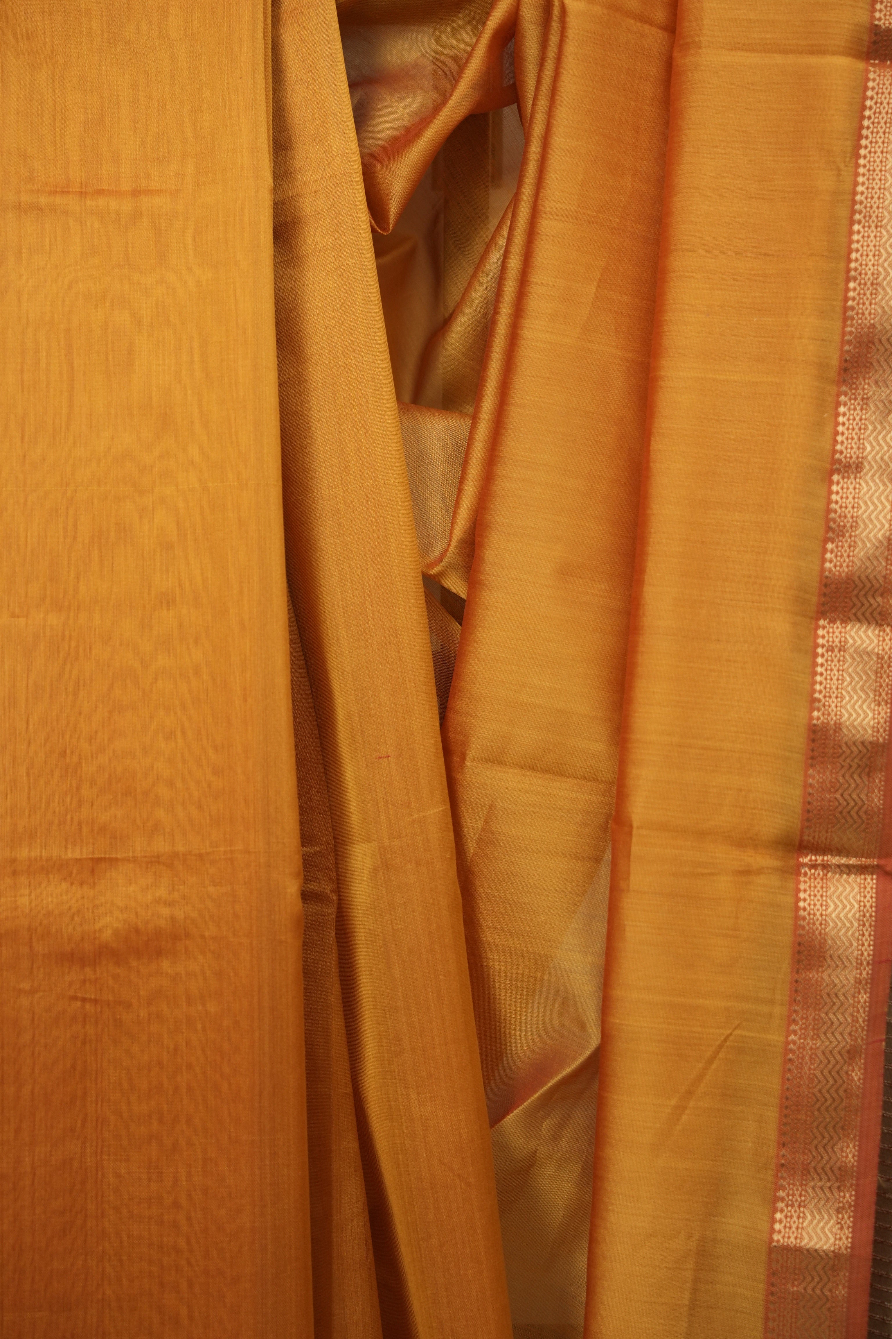 Yellow Maheshwari Saree- SRYMS1353