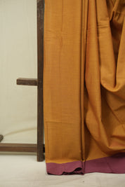 Mustard Yellow Cotton Ilkal Saree - SRMYCIS1069