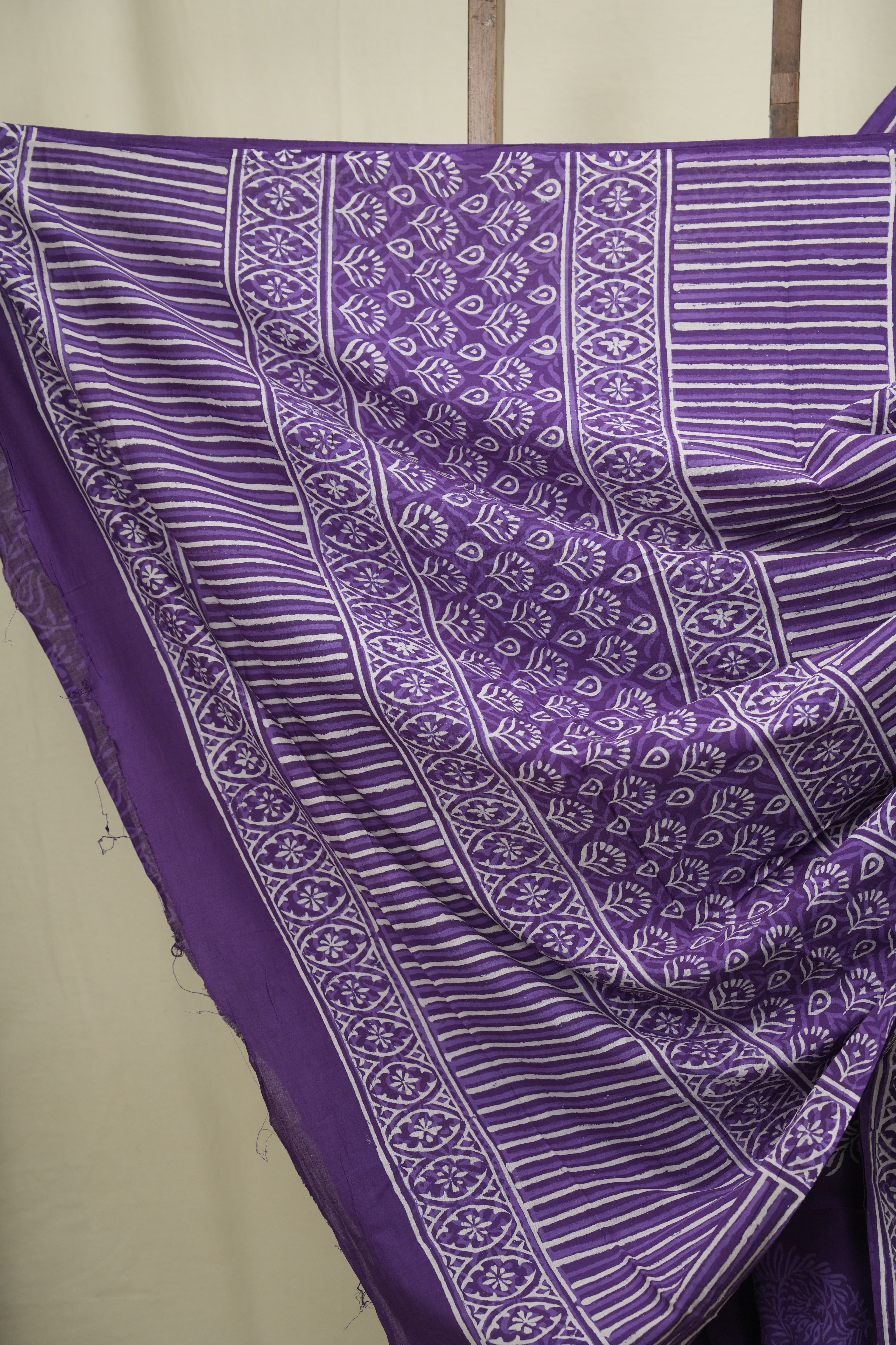 Purple HBP Cotton Saree - SRPCS3643