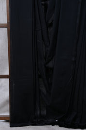 Black Mul Cotton Saree-SRBMCS5