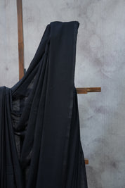 Black Mul Cotton Saree-SRBMCS5