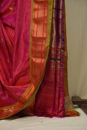Pink Silk Paithani Saree - SRPSPS794