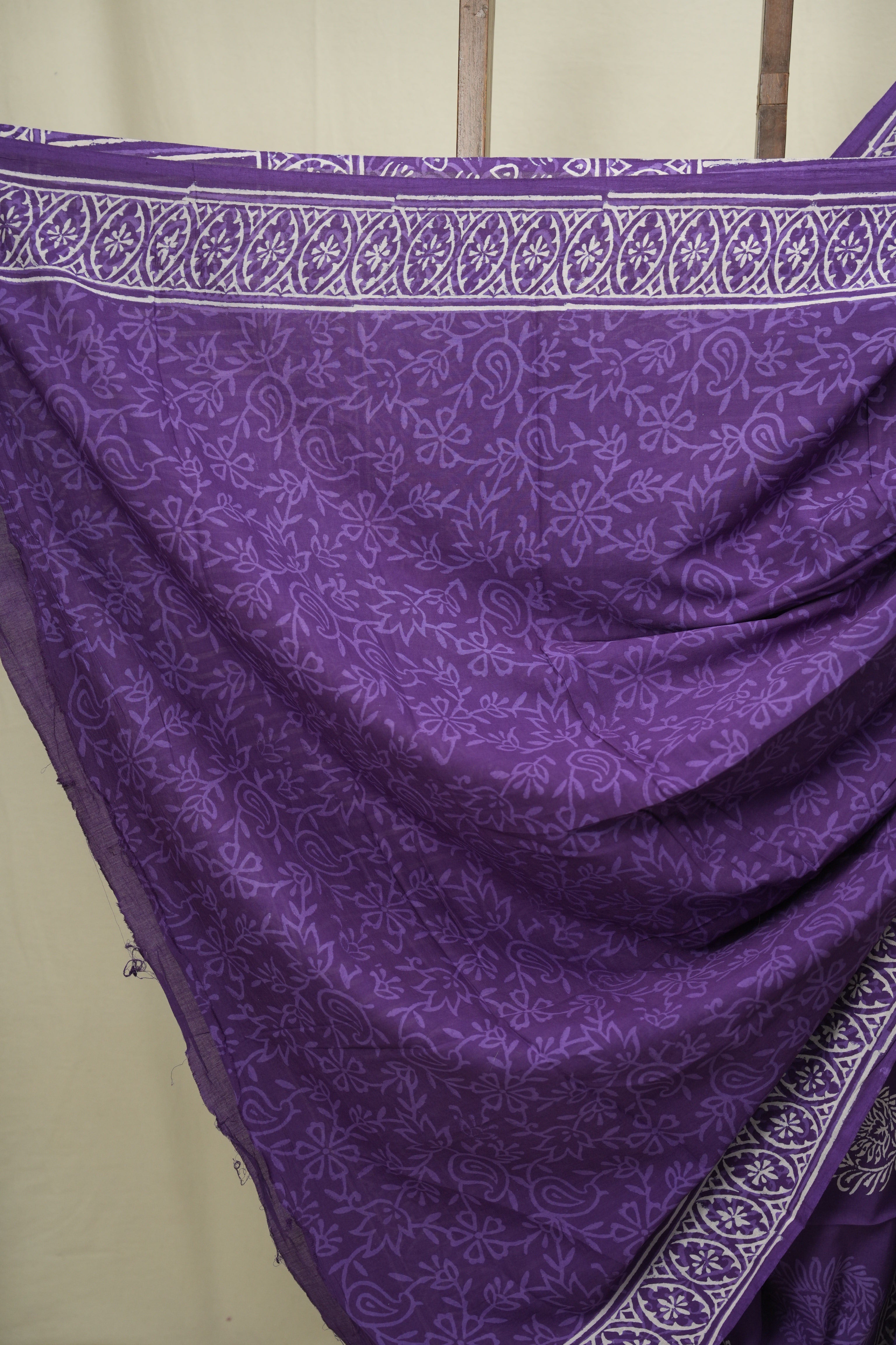 Purple HBP Cotton Saree - SRPCS3643