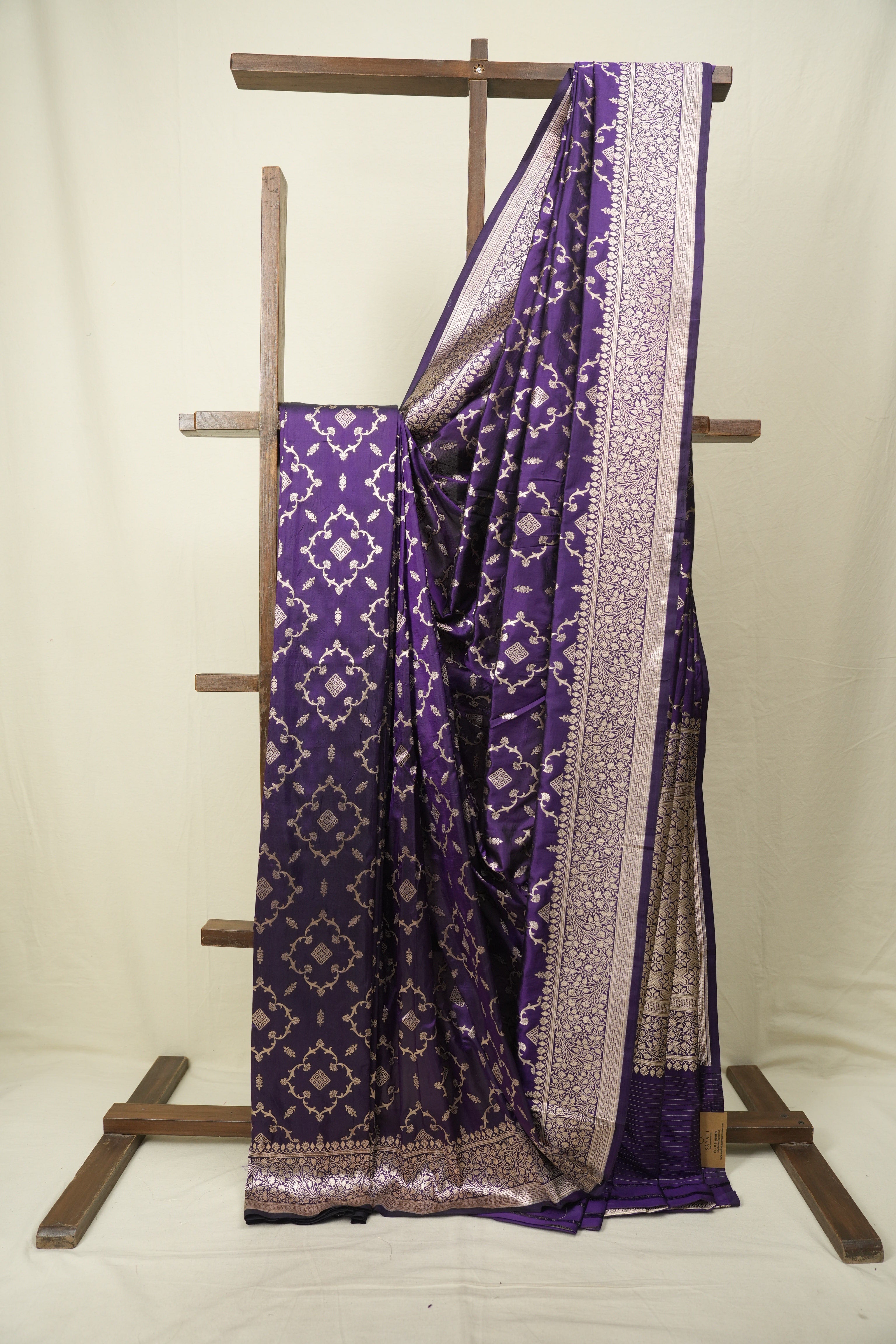 Deep Purple Banarasi Silk Saree - SRDPBSS962