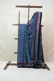 Blue HBP Slub Cotton Saree - SRBSCS2211
