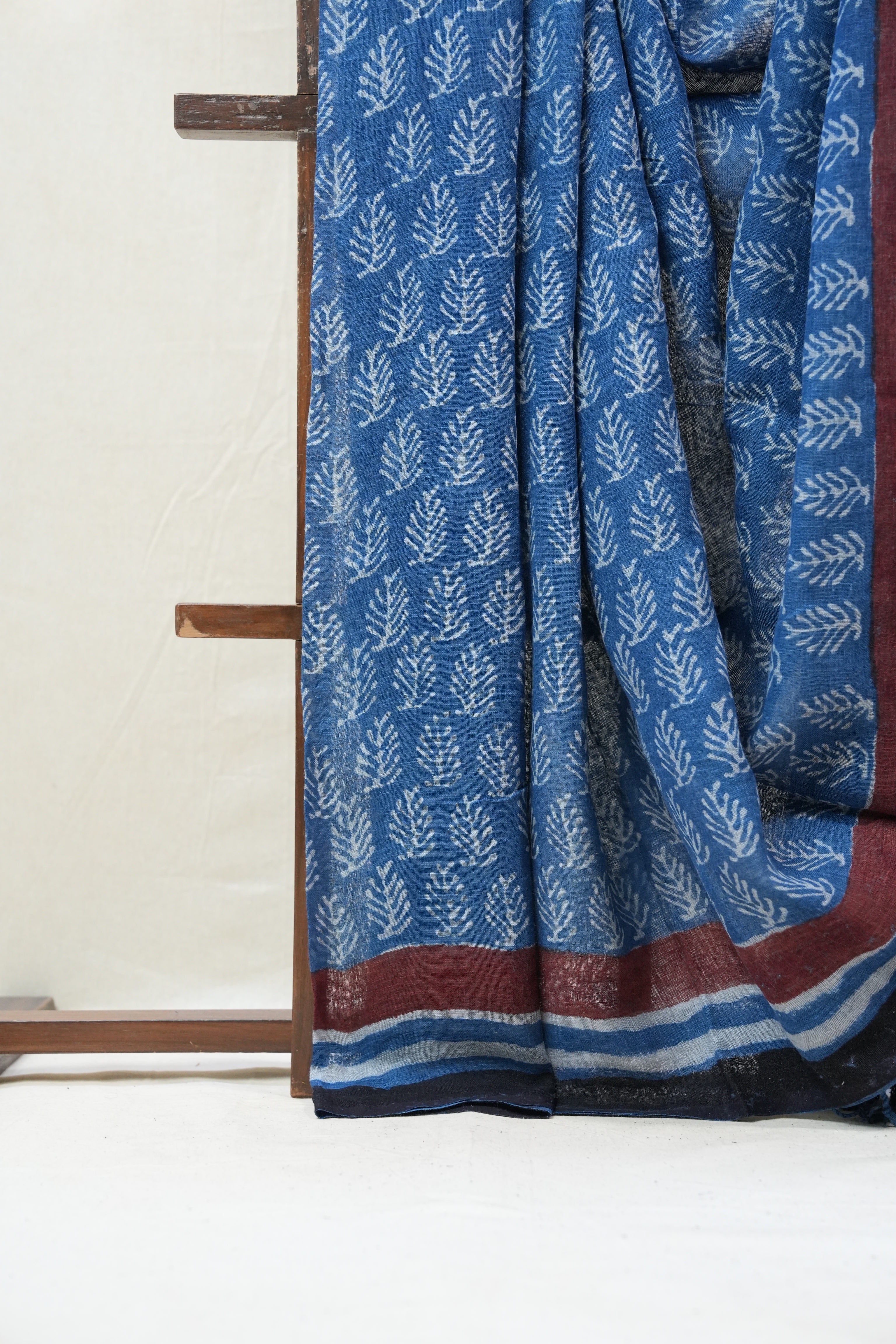 Blue HBP Slub Cotton Saree - SRBSCS2211