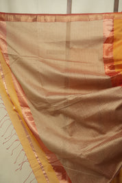 Yellow Maheshwari Saree- SRYMS1353