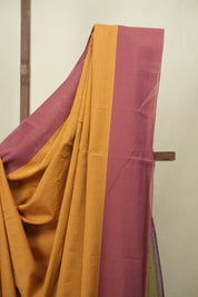 Mustard Yellow Cotton Ilkal Saree - SRMYCIS1069