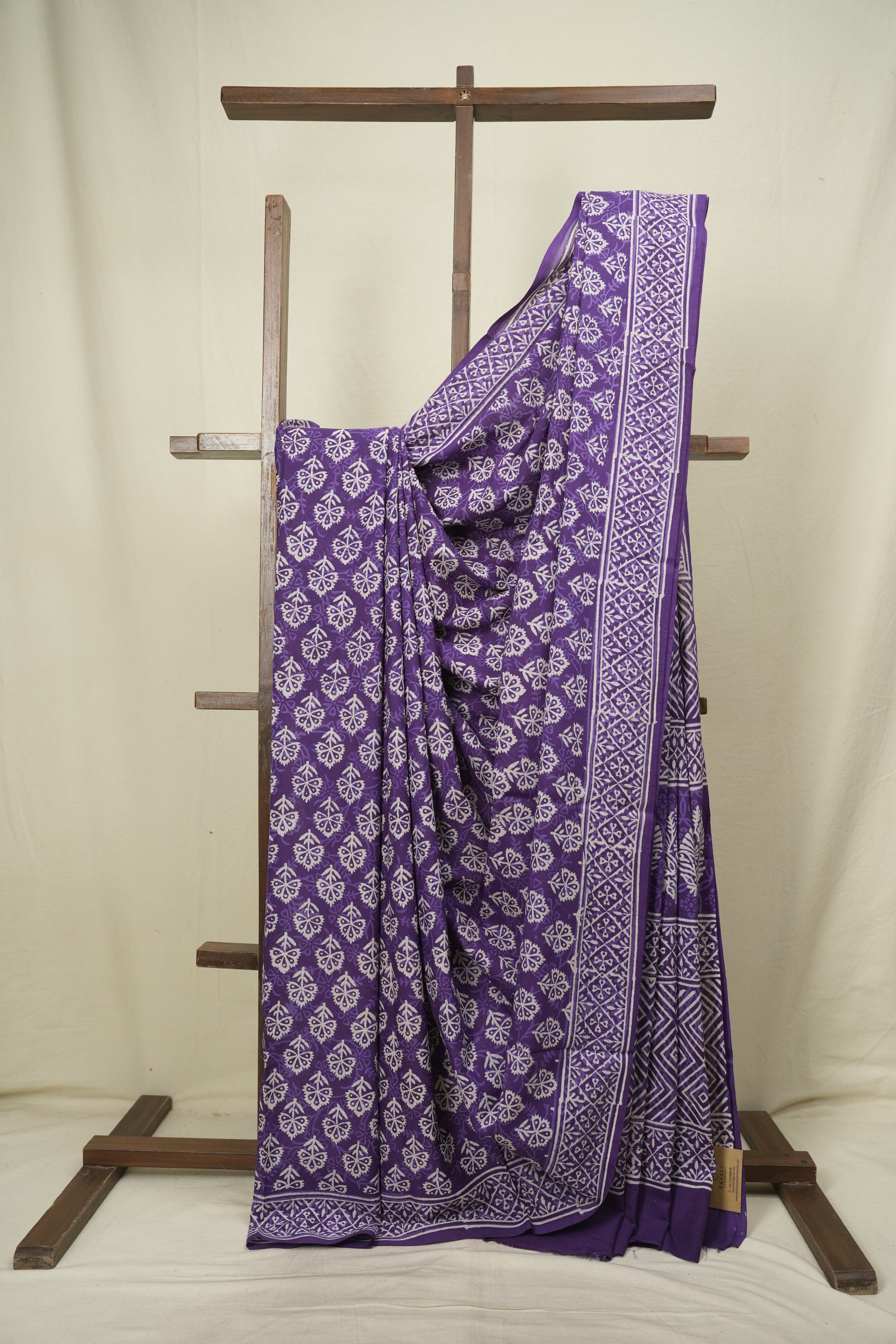 Purple HBP Cotton Saree - SRPCS3645