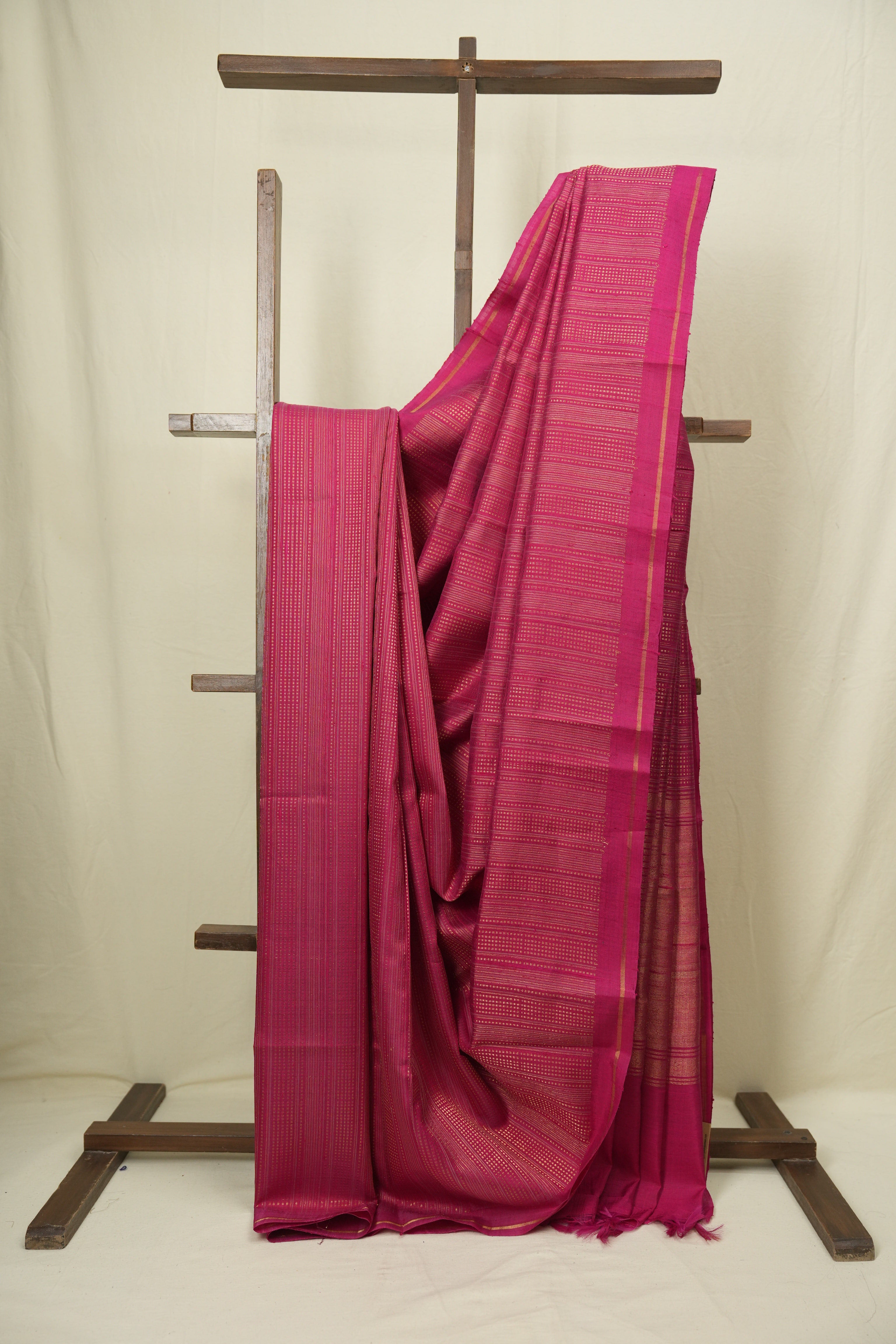Rani Pink Raw Silk Saree - SRRPRSS1028