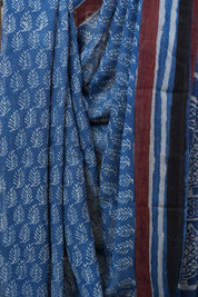 Blue HBP Slub Cotton Saree - SRBSCS2211