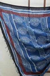 Blue HBP Slub Cotton Saree - SRBSCS2211